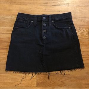 Madewell Button Front Denim Skirt
